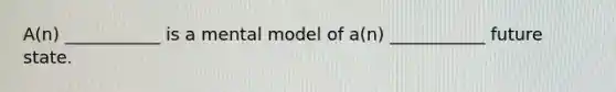 A(n) ___________ is a mental model of a(n) ___________ future state.