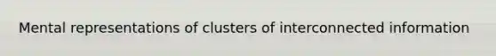 Mental representations of clusters of interconnected information