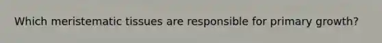 Which meristematic tissues are responsible for primary growth?