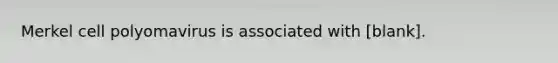 Merkel cell polyomavirus is associated with [blank].