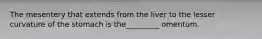 The mesentery that extends from the liver to the lesser curvature of the stomach is the_________ omentum.