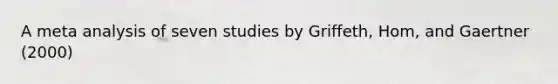 A meta analysis of seven studies by Griffeth, Hom, and Gaertner (2000)