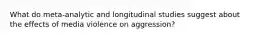 What do meta-analytic and longitudinal studies suggest about the effects of media violence on aggression?