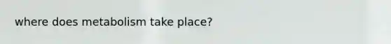 where does metabolism take place?