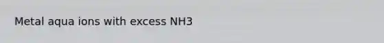 Metal aqua ions with excess NH3