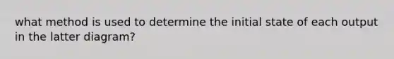 what method is used to determine the initial state of each output in the latter diagram?