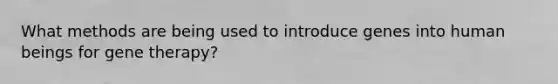 What methods are being used to introduce genes into human beings for gene therapy?