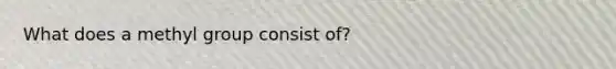 What does a methyl group consist of?