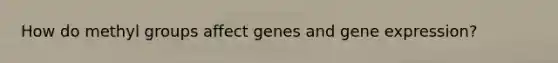 How do methyl groups affect genes and gene expression?