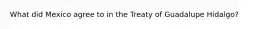 What did Mexico agree to in the Treaty of Guadalupe Hidalgo?