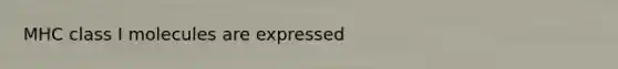 MHC class I molecules are expressed