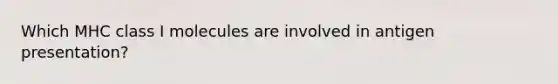 Which MHC class I molecules are involved in antigen presentation?