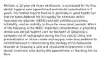 Michael, a 12-year-old Asian adolescent, is scheduled for his first dental hygiene care appointment and dental examination in 5 years. His mother reports that he is generally in good health but that he takes Adderall XR 30 mg/day for attention deficit hyperactivity disorder (ADHD) and still exhibits clumsiness, irritability, and an inability to focus for even short periods. Which of the following is the MOST important consideration in providing dental and dental hygiene care for Michael? a) Obtaining a complete set of radiographs during the first visit b) Using oral premedication or nitrous oxide and oxygen conscious sedation to control behavior c) Determining the etiology of his behavioral disorder d) Ensuring a safe and structured environment in the dental treatment area during the appointment e) Teaching him to floss