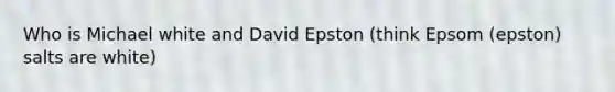 Who is Michael white and David Epston (think Epsom (epston) salts are white)