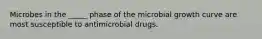 Microbes in the _____ phase of the microbial growth curve are most susceptible to antimicrobial drugs.