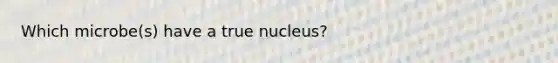 Which microbe(s) have a true nucleus?