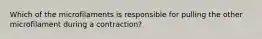 Which of the microfilaments is responsible for pulling the other microfilament during a contraction?