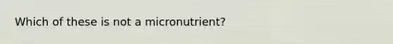 Which of these is not a micronutrient?