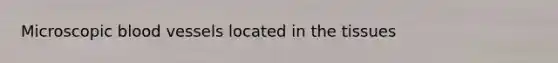 Microscopic <a href='https://www.questionai.com/knowledge/kZJ3mNKN7P-blood-vessels' class='anchor-knowledge'>blood vessels</a> located in the tissues