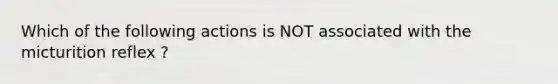 Which of the following actions is NOT associated with the micturition reflex ?