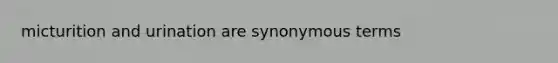 micturition and urination are synonymous terms