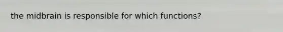 the midbrain is responsible for which functions?