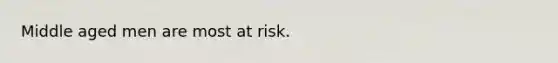 Middle aged men are most at risk.