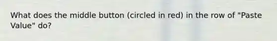 What does the middle button (circled in red) in the row of "Paste Value" do?