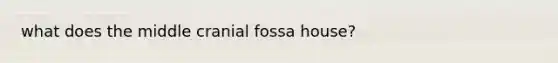 what does the middle cranial fossa house?