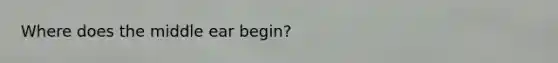 Where does the middle ear begin?
