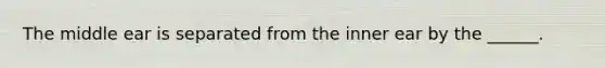 The middle ear is separated from the inner ear by the ______.