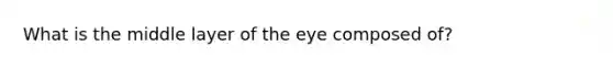 What is the middle layer of the eye composed of?