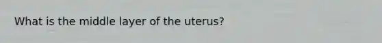 What is the middle layer of the uterus?