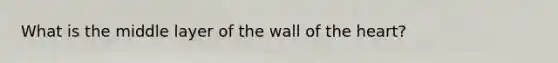 What is the middle layer of the wall of the heart?