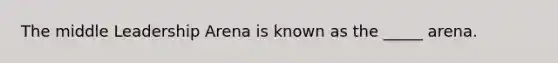 The middle Leadership Arena is known as the _____ arena.