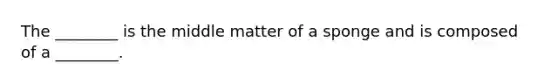 The ________ is the middle matter of a sponge and is composed of a ________.