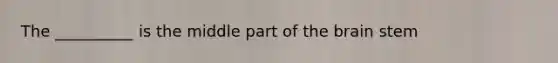 The __________ is the middle part of the brain stem