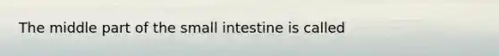 The middle part of the small intestine is called