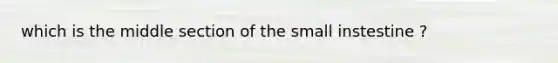 which is the middle section of the small instestine ?