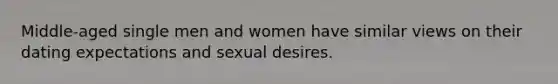 Middle-aged single men and women have similar views on their dating expectations and sexual desires.