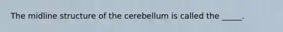 The midline structure of the cerebellum is called the _____.