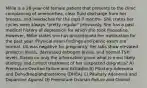 Millie is a 26-year-old female patient that presents to the clinic complaining of amenorrhea, clear fluid discharge from her breasts, and headaches for the past 7 months. She states her cycles were always "pretty regular" previously. She has a past medical history of depression for which she took fluoxetine. However, Millie states she has discontinued her medication for the past year. Physical exam findings and pelvic exam are normal. UA was negative for pregnancy. Her labs show elevated prolactin levels, decreased estrogen levels, and normal TSH levels. Based on only the information given what is most likely etiology and correct treatment of her suspected diagnosis? A) Premature Ovarian Failure and Estradiol B) Pituitary Adenoma and Dehydroepiandrosterone (DHEA) C) Pituitary Adenoma and Dopamine Agonist D) Premature Ovarian Failure and Clomid