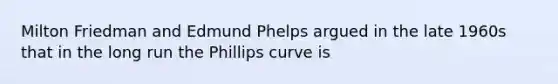 Milton Friedman and Edmund Phelps argued in the late 1960s that in the long run the Phillips curve is