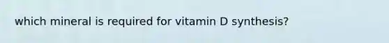 which mineral is required for vitamin D synthesis?