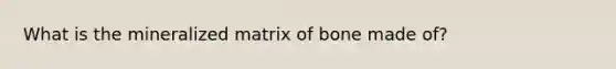 What is the mineralized matrix of bone made of?