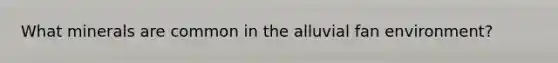 What minerals are common in the alluvial fan environment?