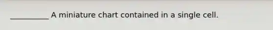 __________ A miniature chart contained in a single cell.