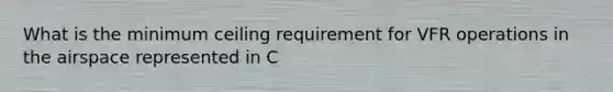 What is the minimum ceiling requirement for VFR operations in the airspace represented in C