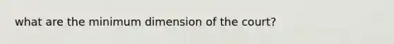 what are the minimum dimension of the court?