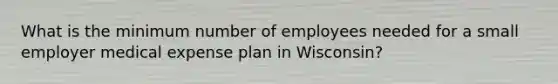 What is the minimum number of employees needed for a small employer medical expense plan in Wisconsin?